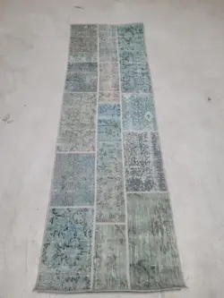 Alanya Patchwork - Blå - REST 80X250 CM