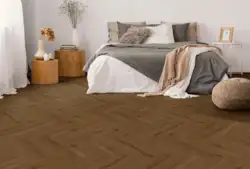 Meltex Dryback vinylgolv, Mörkt fiskbensmönster