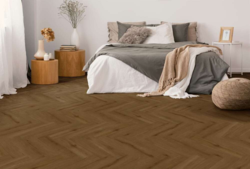 Meltex Dryback vinylgolv, Mörkt fiskbensmönster