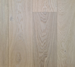 Ek planka Rustik borstad vit mattlack