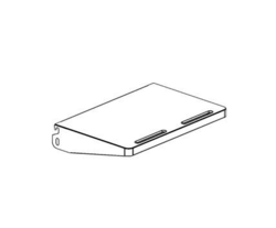 Clubman sidohylla i rostfritt stål