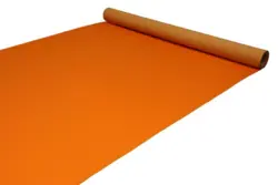 Mässmatta - Orange löpare i nålfilt