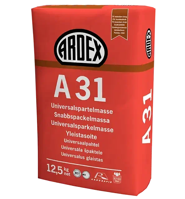 Ardex A31, Golv- & väggspackelmassa 12,5 kg.