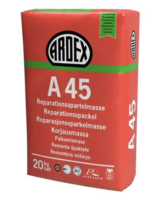 Ardex A45, golv- & väggspackel 20 kg.