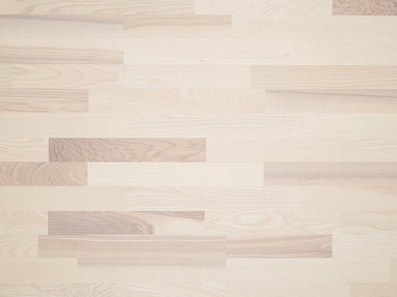 Timberman Parkett - 3-stav Ask, Accent borstad, vit