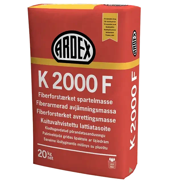Ardex K 2000 F, fiberförstärkt spackelmassa 20 kg.