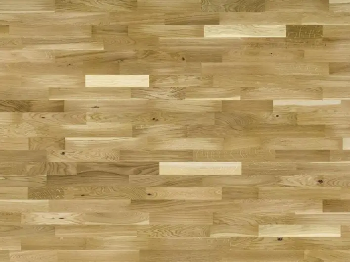 Trägolv - Ek 3-stavs lamellparkett, natur mattlack