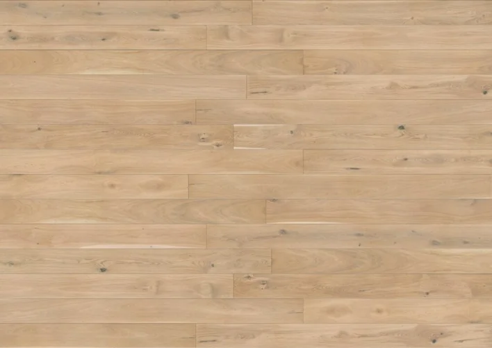 Trägolv - Ek Planka, Patricier, Borstad Vit mattlack - KAMPANJ