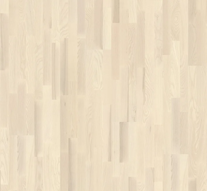 Trägolv Classic 3060 - Ask, 3-stavs Living vit matt lack