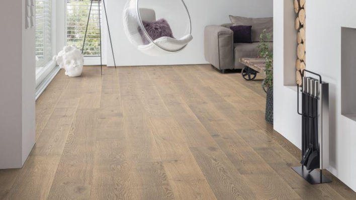 Haro plankgolv - Ek tobaksgrå Sauvage retro borstad nL+