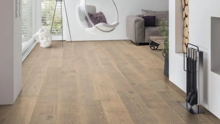 Haro plankgolv - Ek tobaksgrå Sauvage retro borstad nL+