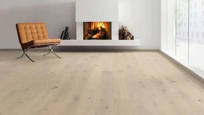 Haro plankgolv - Ek sandgrå Sauvage borstad nD