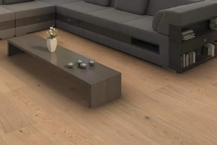 Haro plankegolv - Ek Puro vit markant borstad nL+