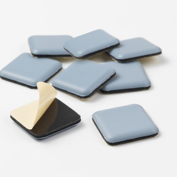 Stolglidare i teflon (PTFE) - självhäftande med kant