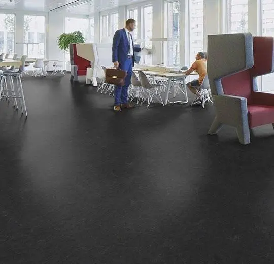 Linoleumgolv Marmoleum Slate - Highland black