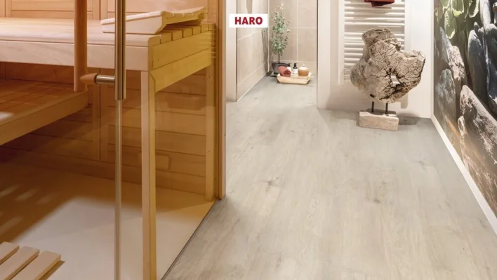 Haro laminatgolv Aqua - Plankgolv, Ek Sicilia vit