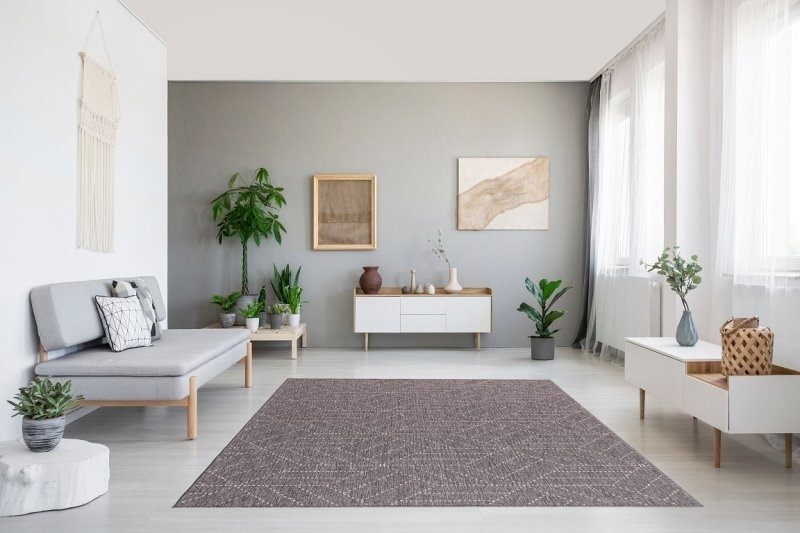 Utomhusmatta, Brussels weave Cube Grey - RESTPARTI