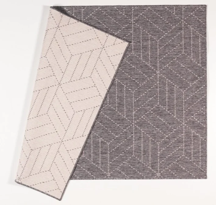 Utomhusmatta, Brussels weave Cube Grey - RESTPARTI