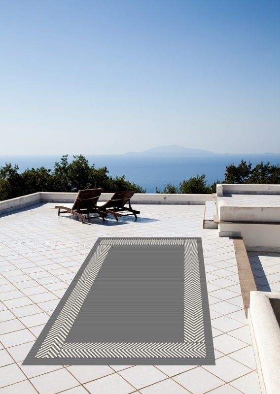 Utomhusmatta, Brussels weave Edge Grey - RESTPARTI