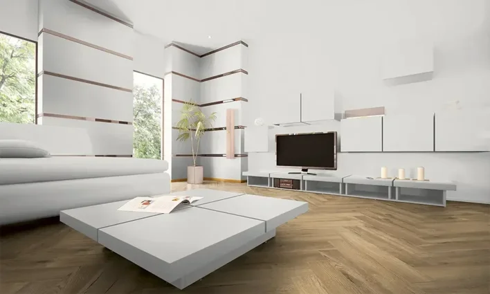 KT Fiskbenslaminatgolv, Ek Treviso, Planka