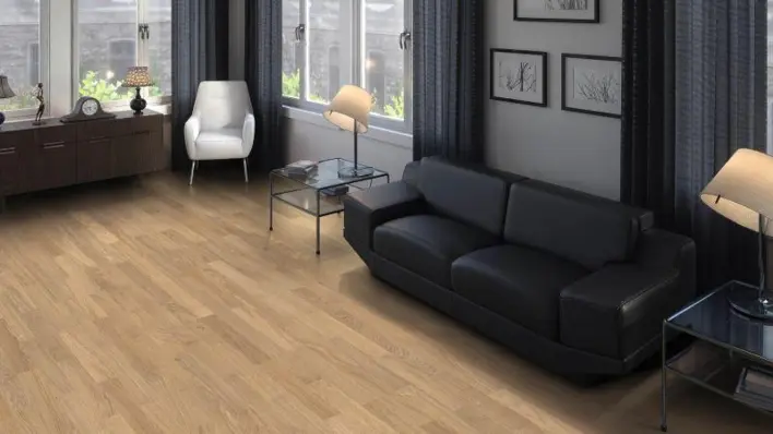 Fiskbensparkett Allegro - Ek ljusvit Trend borstad nD