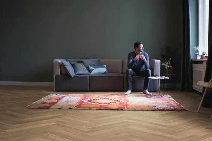 Fiskbensparkett Allegro - Ek ljusvit Trend borstad nD