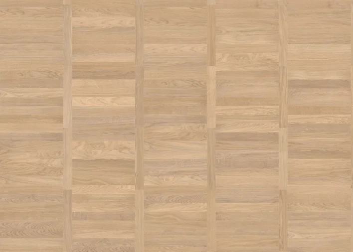 Fiskbensparkett Allegro - Ek ljusvit Trend borstad nD