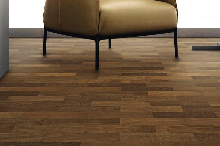 Sillbensparkett Allegro - Afrikansk Ek Light Trend borstad nL+