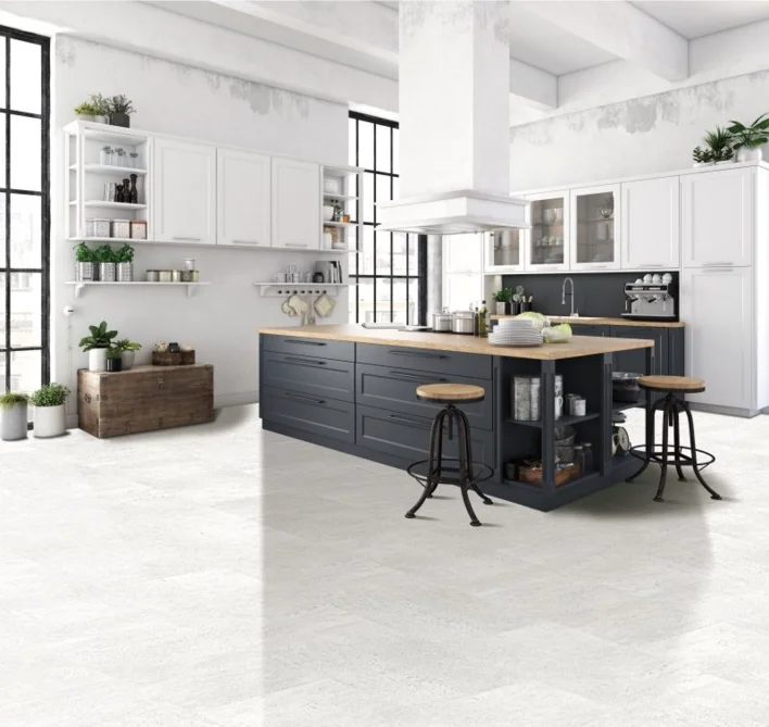 Meltex lyx vinylgolv 7,5 mm, Grå med svart fog