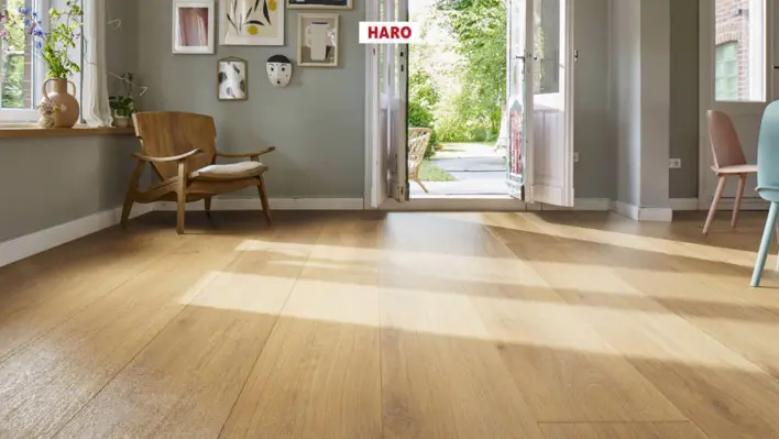 Haro laminatgolv Aqua - Plankgolv, Ek Emilia honung