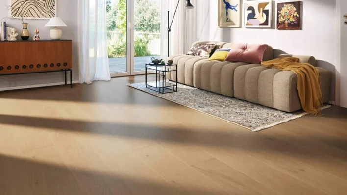 Haro plankgolv - Ek sandgrå Markant borstad nD