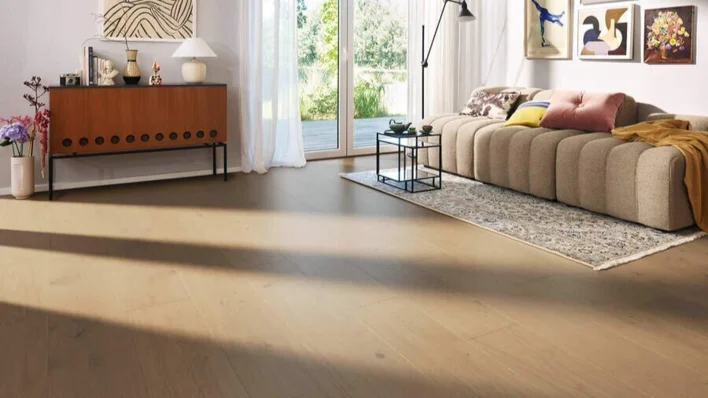 Haro plankegolv - Ek sandgrå Sauvage borstad nD