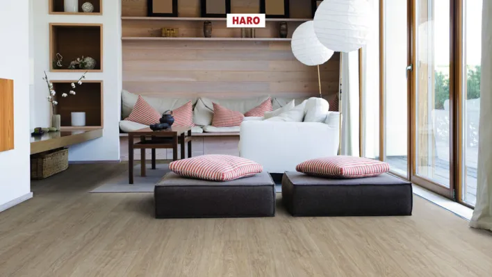 Haro laminatgolv Aqua - Plankgolv, Ek Eleganza cremevit