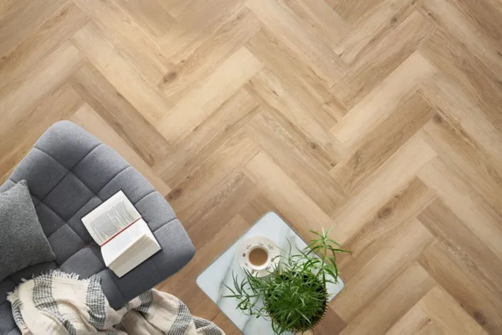 Amaron SPC vinyl fiskbensparkett - Wembley Oak CA159