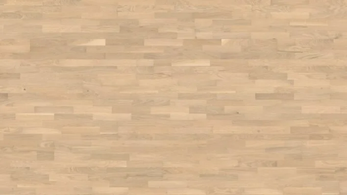 3-stavs parkettgolv - Ek Family Ljusvit borstad