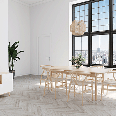 Wiking Q-loc Woodura Ek fiskben - Vit hårdvaxolja