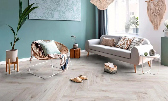 KT Fiskbenslaminatgolv, Ek Bordeaux, Planka