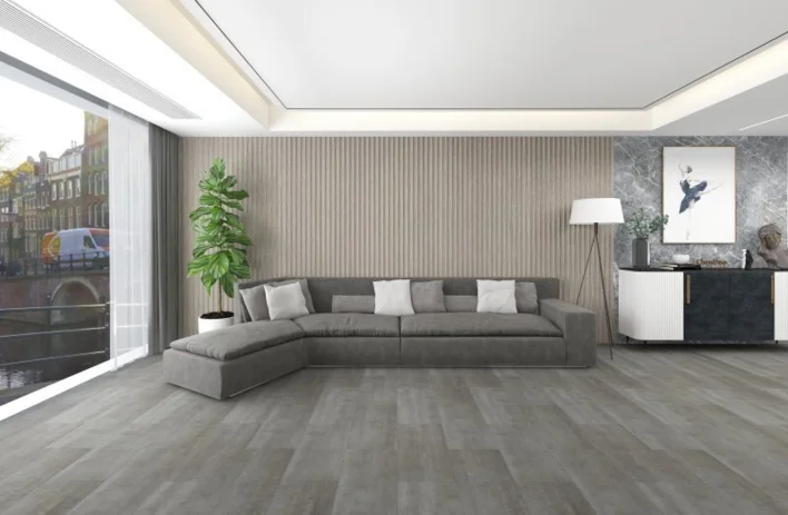 Meltex lyx vinylgolv 7,5 mm, grå betong