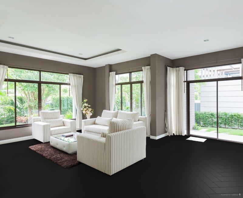 SPC vinyl klickgolv - Fiskben, Uni svart U190