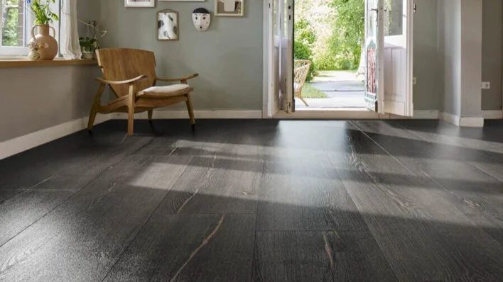 Haro laminatgolv, Grand Via Aqua - Ek Metallic svart