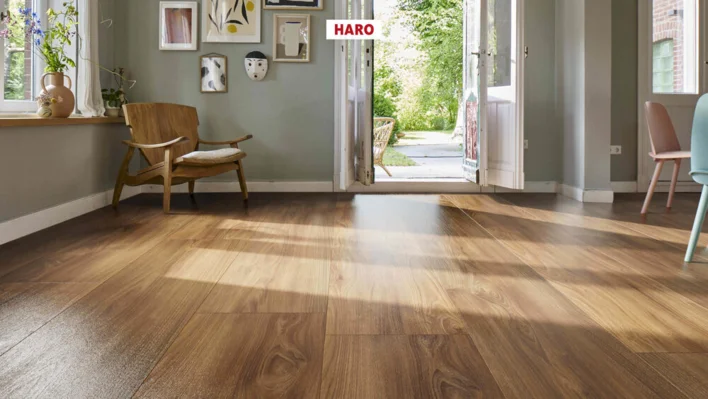 Haro laminatgolv, Grand Via Aqua - Valnöt Vario