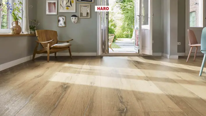 Haro laminatgolv Aqua - Plankegolv, Ek Metallic natur