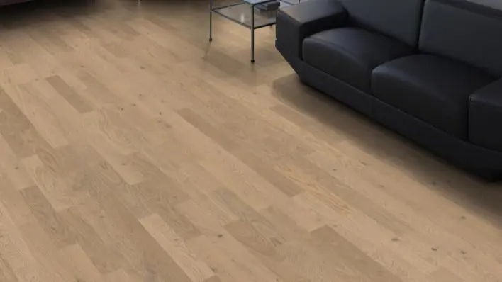 Fiskbensparkett Allegro - Ek sandgrå Naturale borstad nD