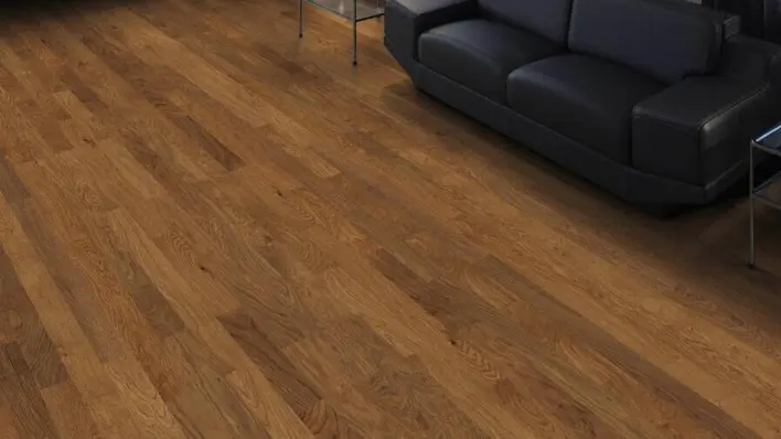 Sillbensparkett Allegro - Rökt Ek Naturale borstad nD