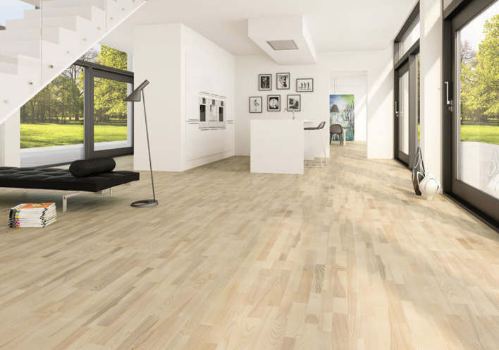 Moland Molaloc Ask, Parkett 3-stav, vit hårdvaxolja