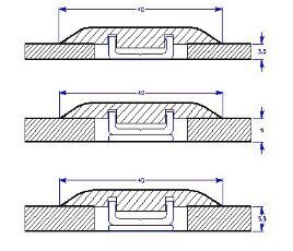 Övergångsprofil med justerbar höjd 3,5-5,5 mm.