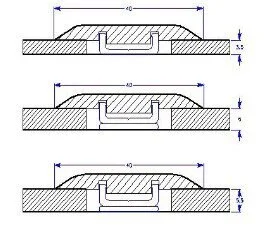 Övergångsprofil med justerbar höjd 3,5-5,5 mm.