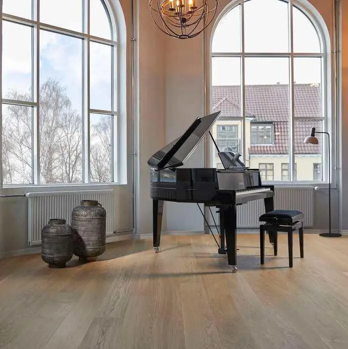 Timberman Slotsplank - Ek Prime borstad, ultramatt vit lack