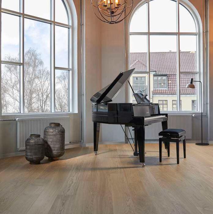 Timberman Slotsplank - Ek Prime borstad, ultramatt lack vit