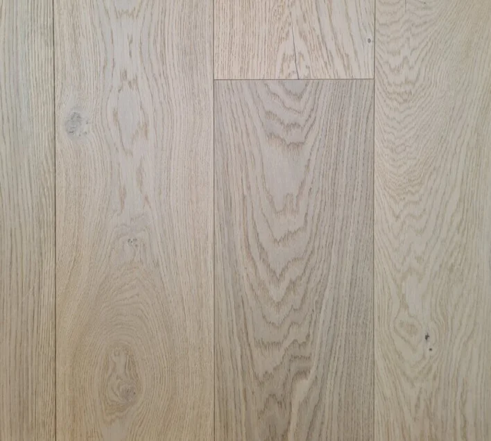 Ekplanka Rustik borstad vit mattlack